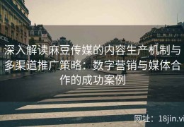 深入解读麻豆传媒的内容生产机制与多渠道推广策略：数字营销与媒体合作的成功案例