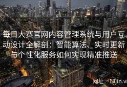 每日大赛官网内容管理系统与用户互动设计全解剖：智能算法、实时更新与个性化服务如何实现精准推送