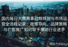 国内每日大赛赛事战略规划与市场运营全流程记录：政策导向、品牌策略与广告推广如何联手推动行业进步