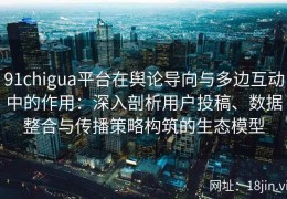 91chigua平台在舆论导向与多边互动中的作用：深入剖析用户投稿、数据整合与传播策略构筑的生态模型