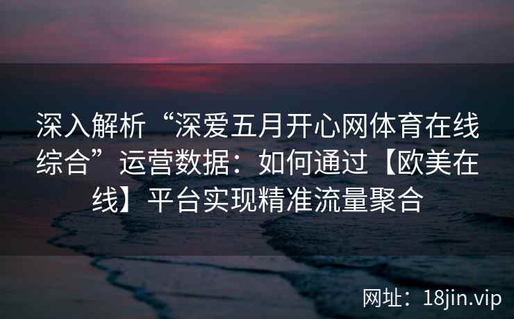 深入解析“深爱五月开心网体育在线综合”运营数据：如何通过【欧美在线】平台实现精准流量聚合