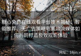 糖心免费在线观看平台技术揭秘：智能推荐、无广告策略与高效流媒体如何共同打造极致观影体验
