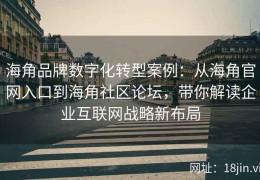 海角品牌数字化转型案例：从海角官网入口到海角社区论坛，带你解读企业互联网战略新布局