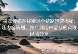 果冻传媒在线精选全链路运营揭秘：从内容策划、推广到用户留存的实践经验分享