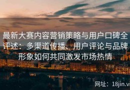 最新大赛内容营销策略与用户口碑全评述：多渠道传播、用户评论与品牌形象如何共同激发市场热情